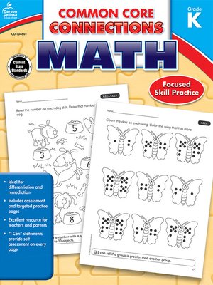 cover image of Common Core Connections Math, Grade K